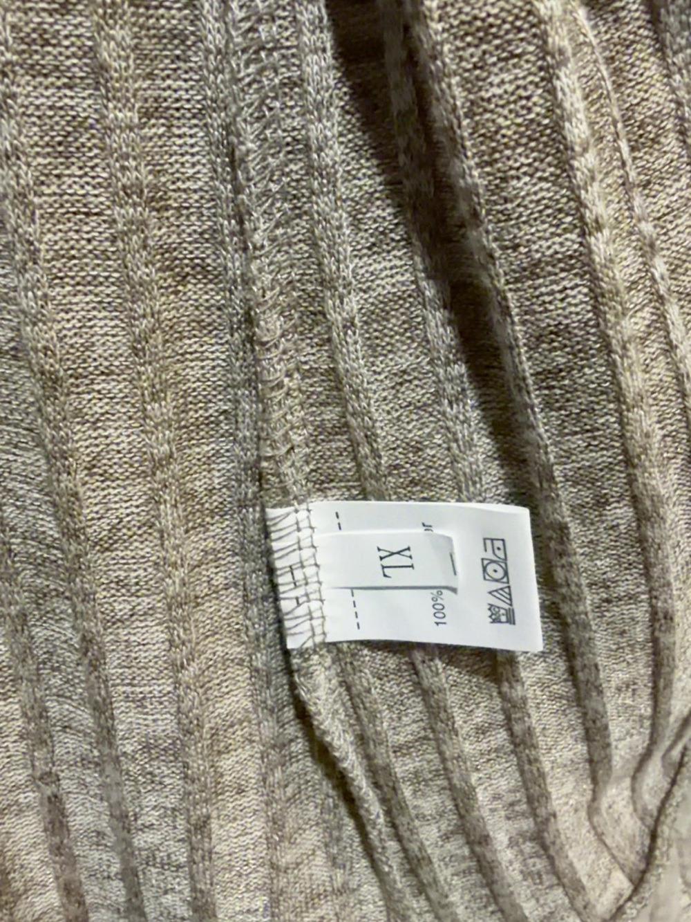 Open-Front Ribbed Knit Cardigan - Cream - Picture 2 of 2